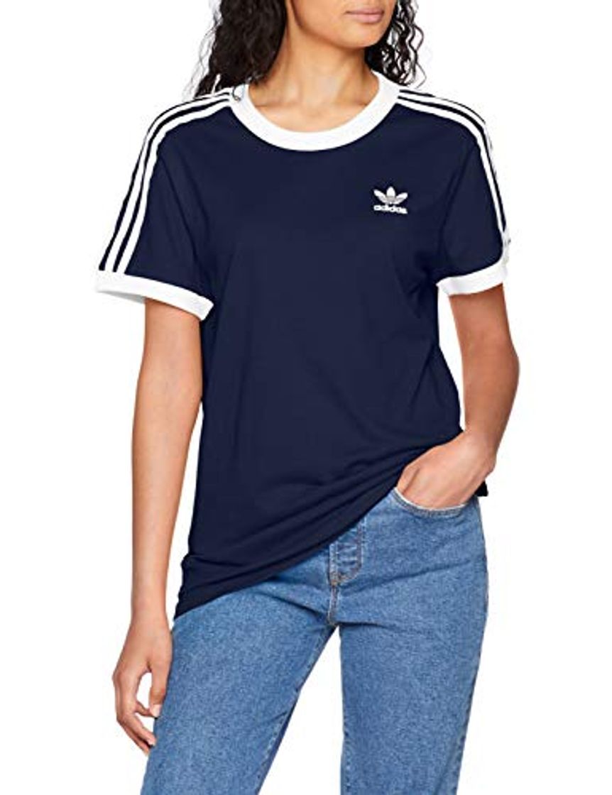 Moda adidas 3 Stripes Camiseta, Mujer, Azul