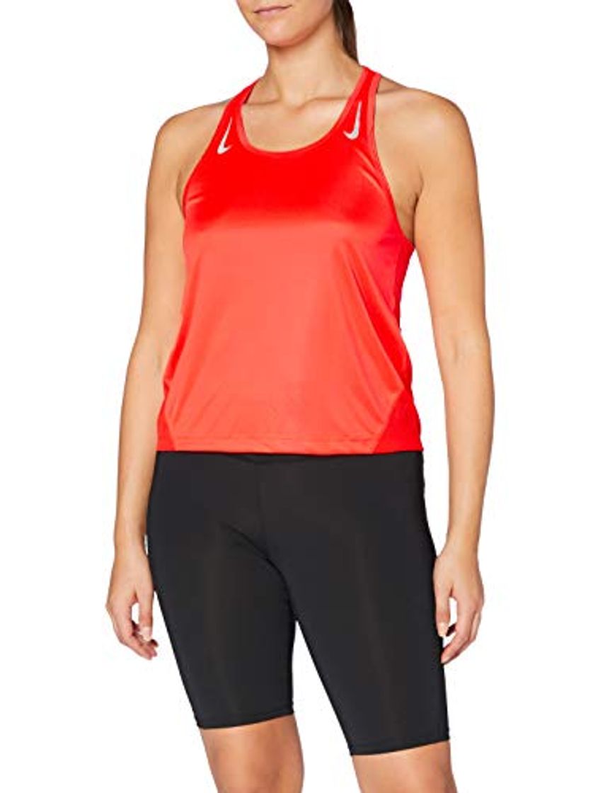 Moda NIKE Miler Racer - Camiseta de Tirantes para Mujer, Mujer, CZ1046, Bright