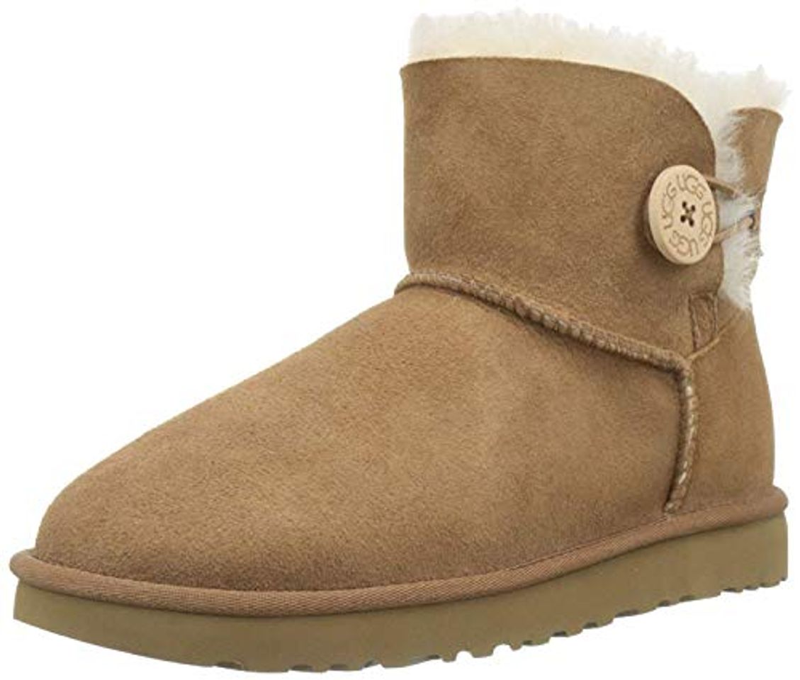 Moda UGG Mini Bailey Button II 1016422 - Botas cortas para mujerr, Marrón