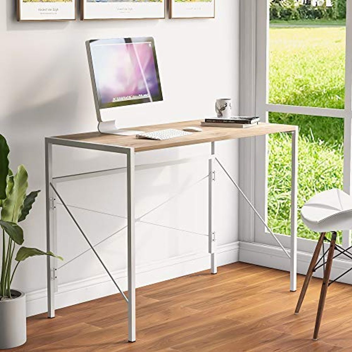Social ModernLuxe Escritorio plegable para ordenador fácil de montar