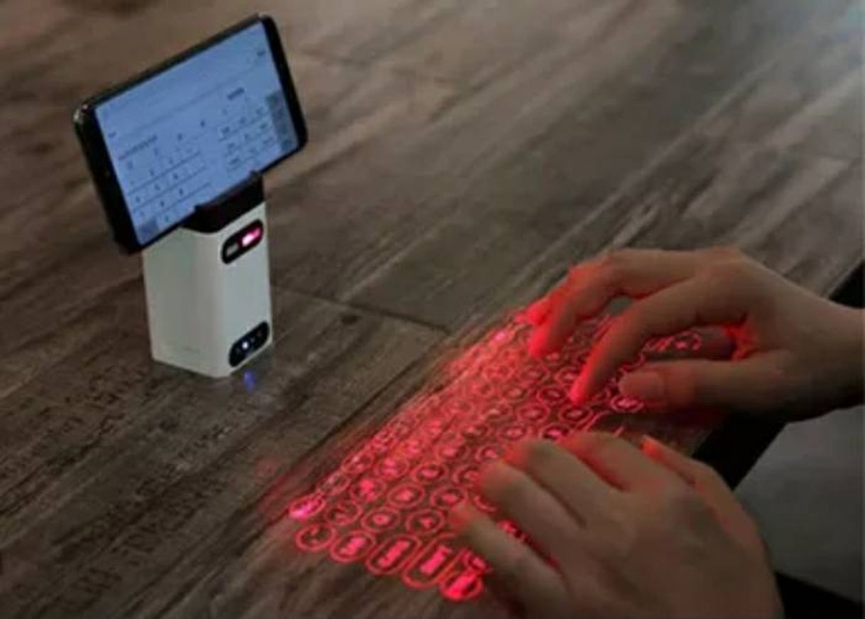 Fashion Mini teclado holograma para celular