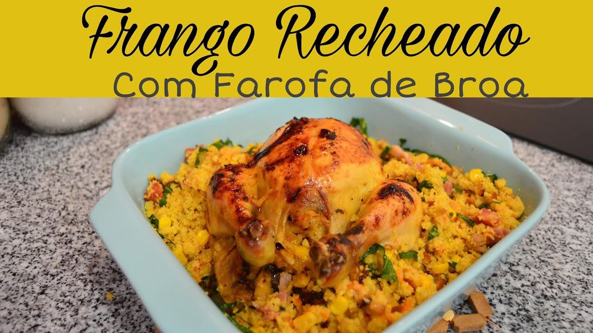 Social Frango recheado com farofa de broa