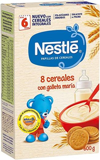 Nestlé Papilla 8 cereales con galleta María - Alimento Para bebés -