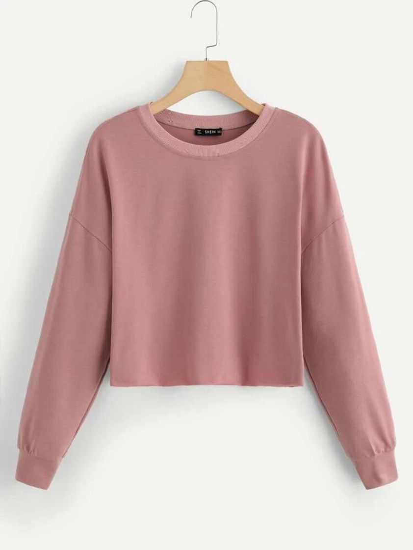 Sudadera corta con hombros descubiertos