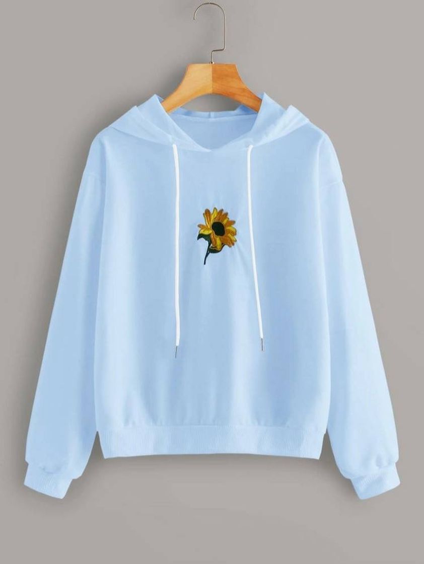 Sudadera con capucha y hombros descubiertos con bordado de G