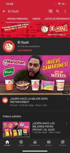 Canal de YouTube 