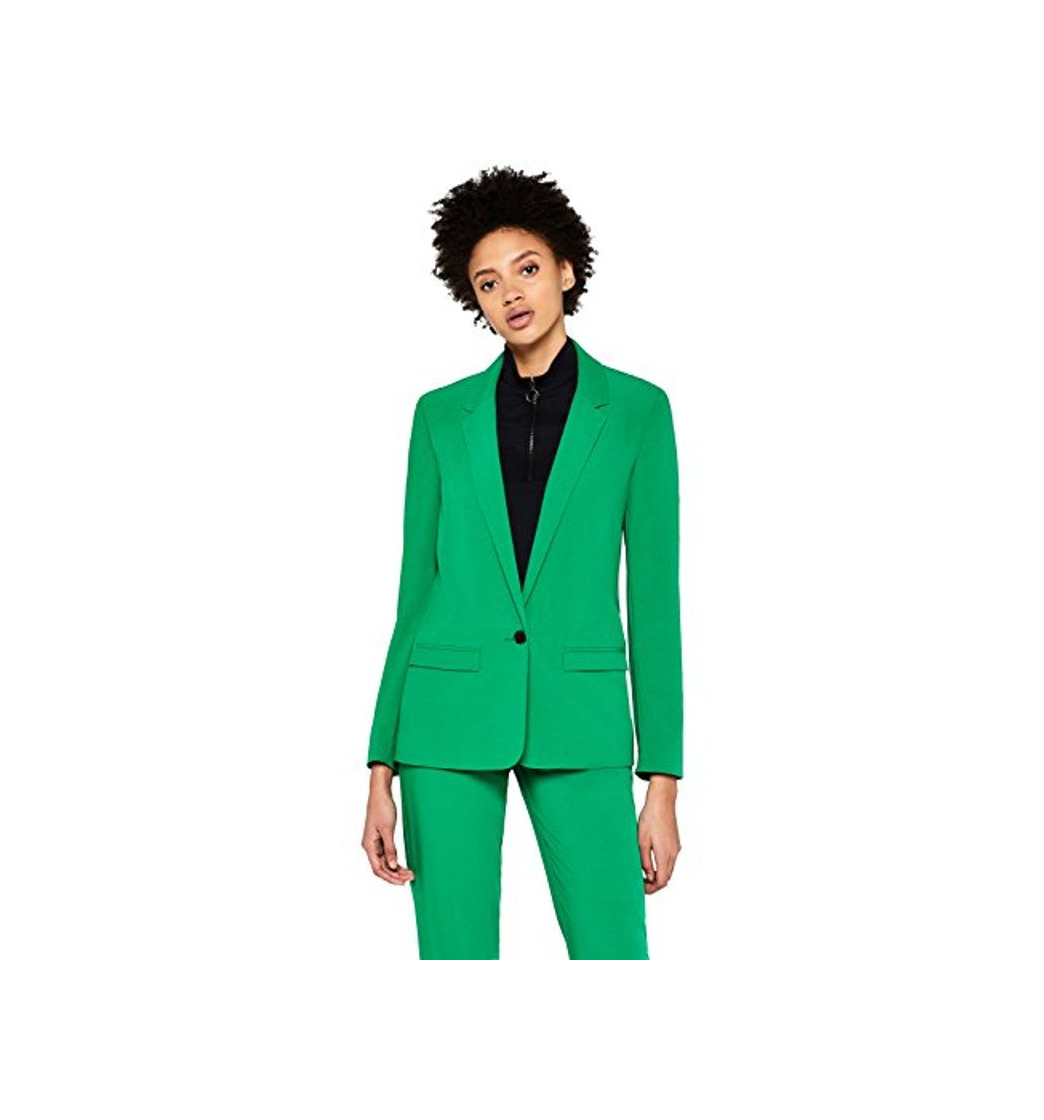 Productos Marca Amazon - find. Chaqueta de Traje Entallada Mujer, Verde