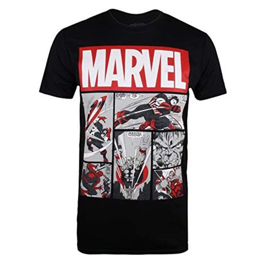 Marvel Heroes Comics Camiseta, Negro