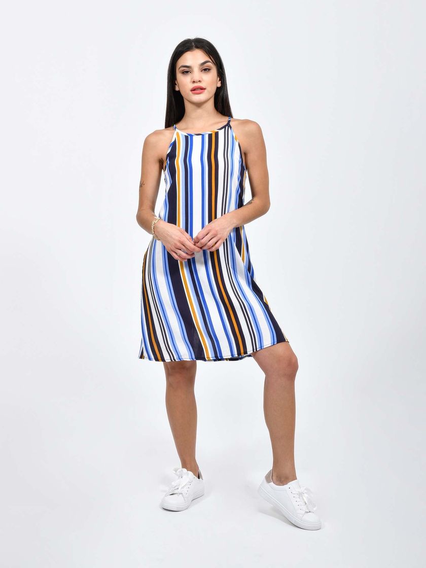 Social Vestido Casual Rayas - Cuidado con el Perro