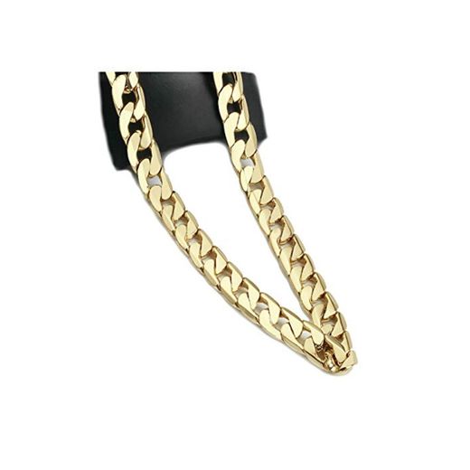 Collar de cadena de oro de 10 mm y 14 K con corte de diamante y eslabón cubano