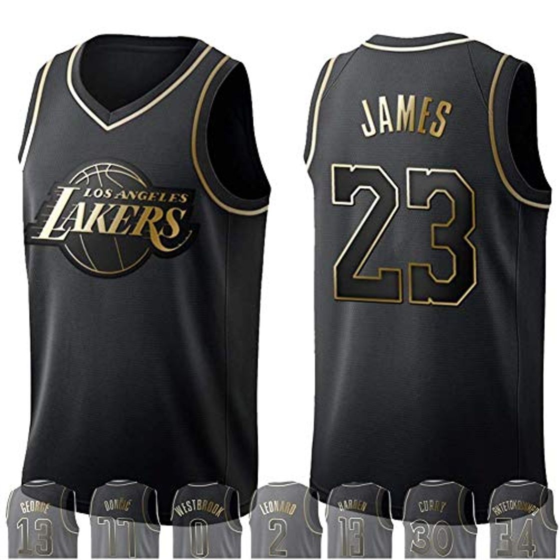 Producto WOLFIRE WF Camiseta de Baloncesto para Hombre, NBA, Golden Edition. Antetokounmpo James