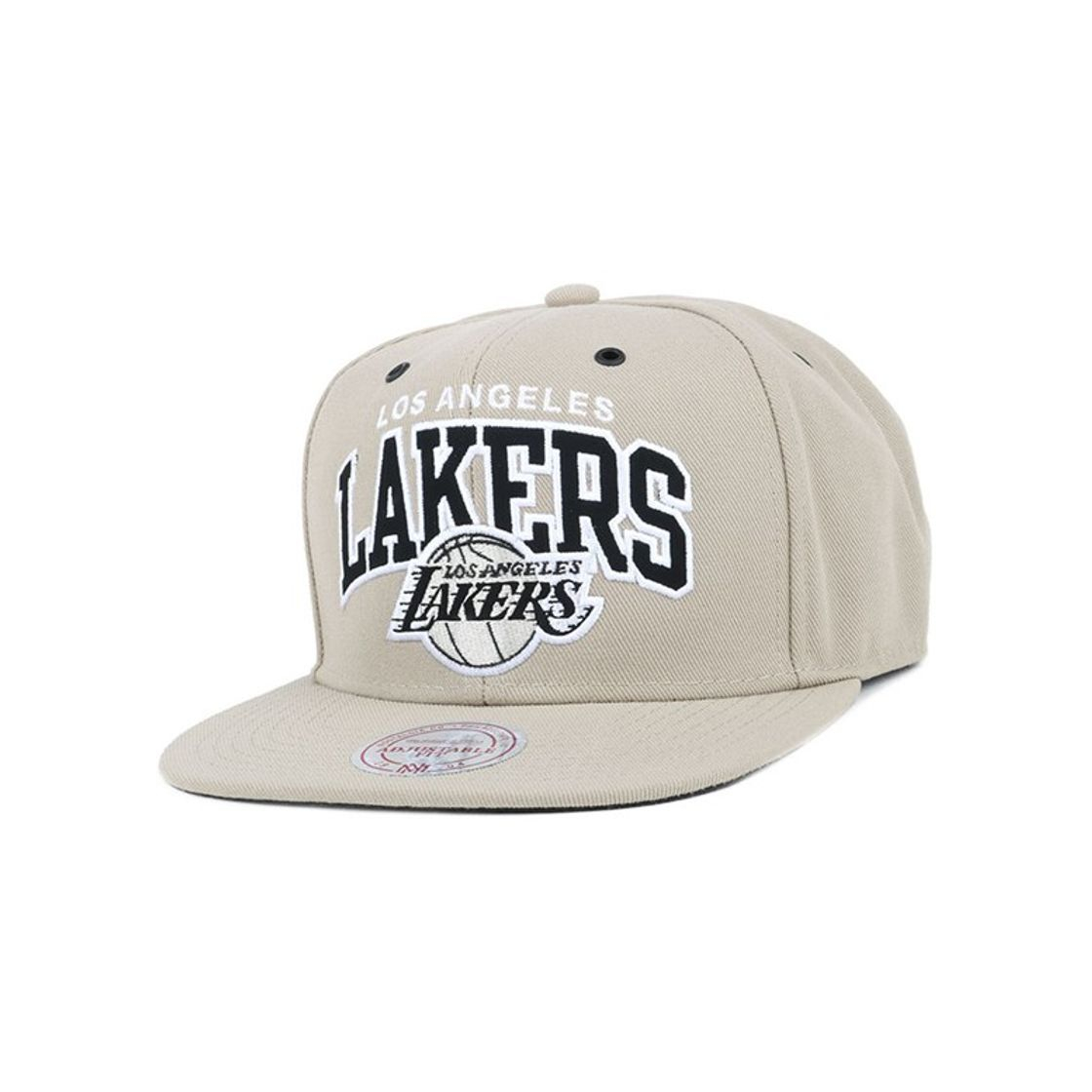 Product Mitchell & Ness Angeles Lakers HUD127 Black Team Arch Snapback Cap HWC