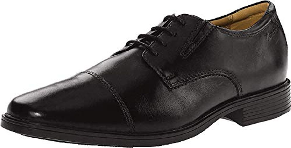 Fashion Clarks Tilden Cap, Zapatos de Cordones Derby para Hombre, Negro