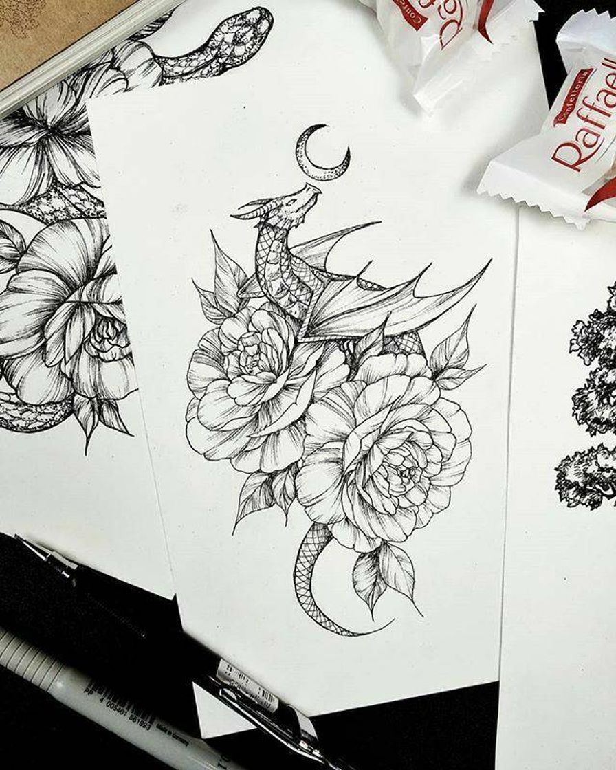 Moda Dragon tattoo😊