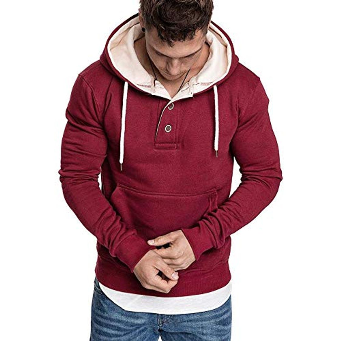 Fashion Chándales Casuales para Hombres Otoño e Invierno Hombres Hip Hop Coat Pullover