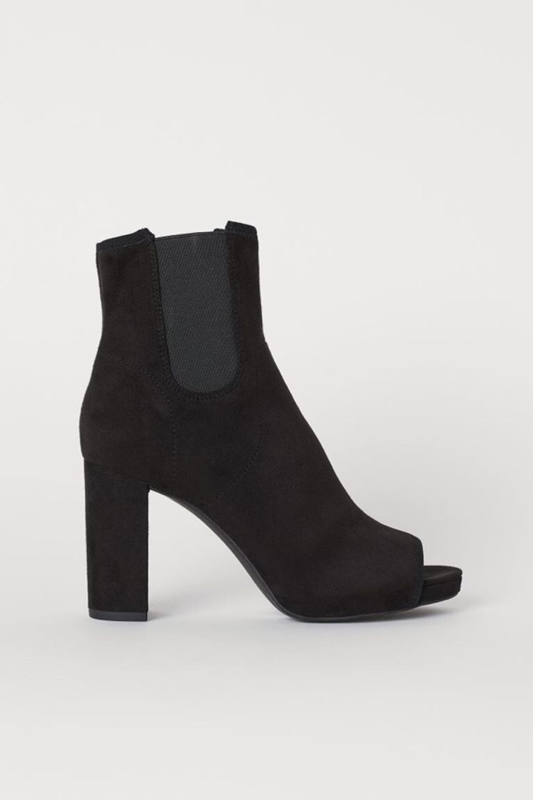 Moda Botins de biqueira aberta - Preto - SENHORA | H&M PT