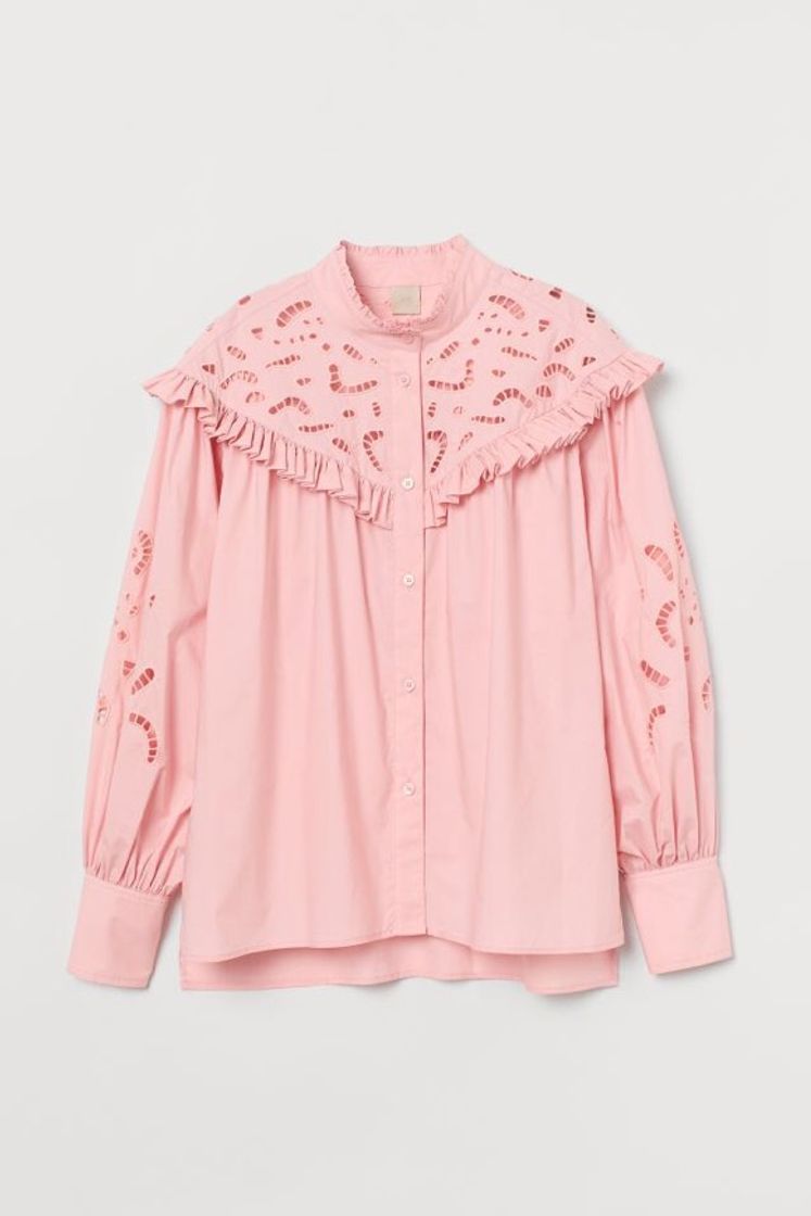 Fashion Blusa com pormenor de bordado - Rosa claro - SENHORA | H&M PT