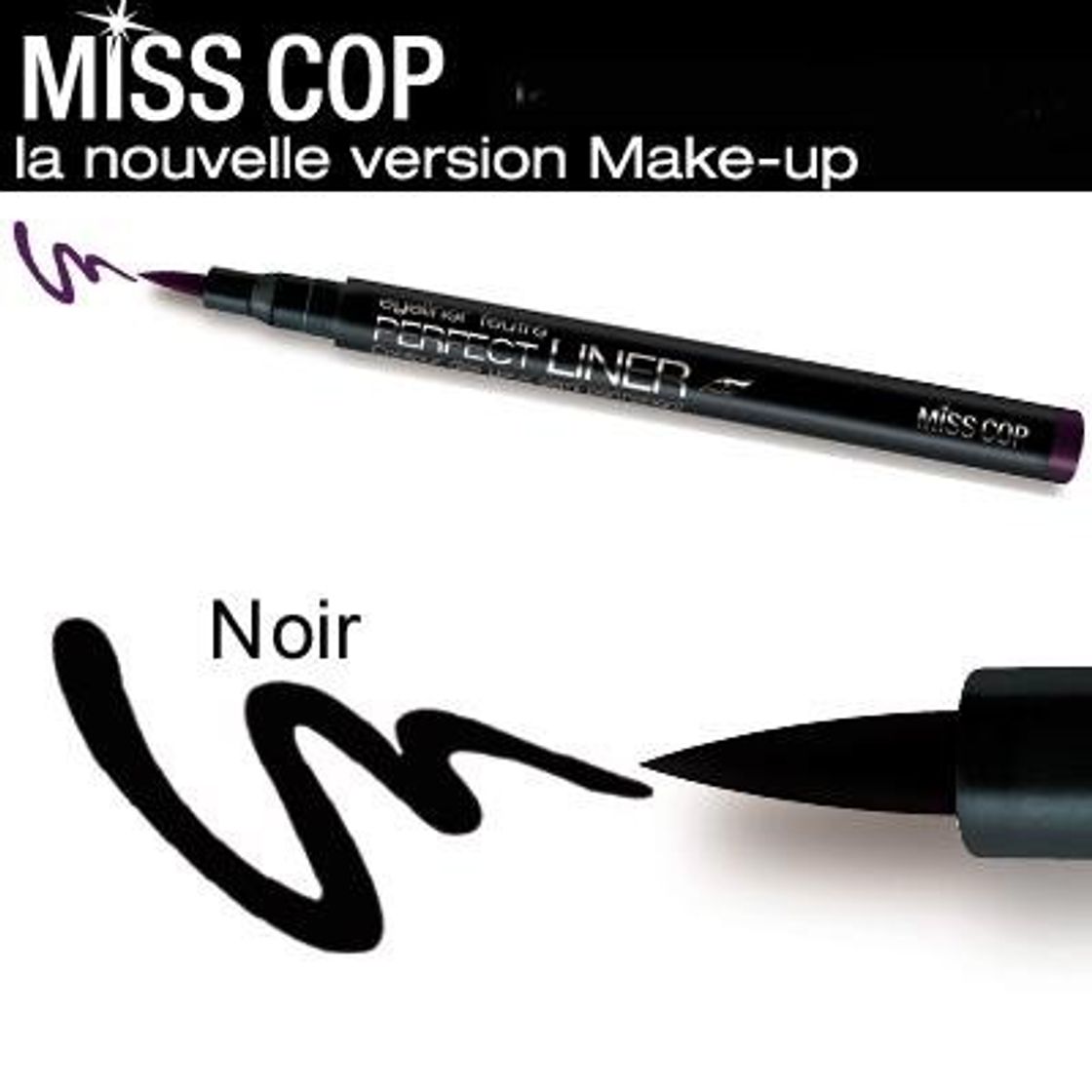 Social Miss Cop Perfect Liner fieltro negro