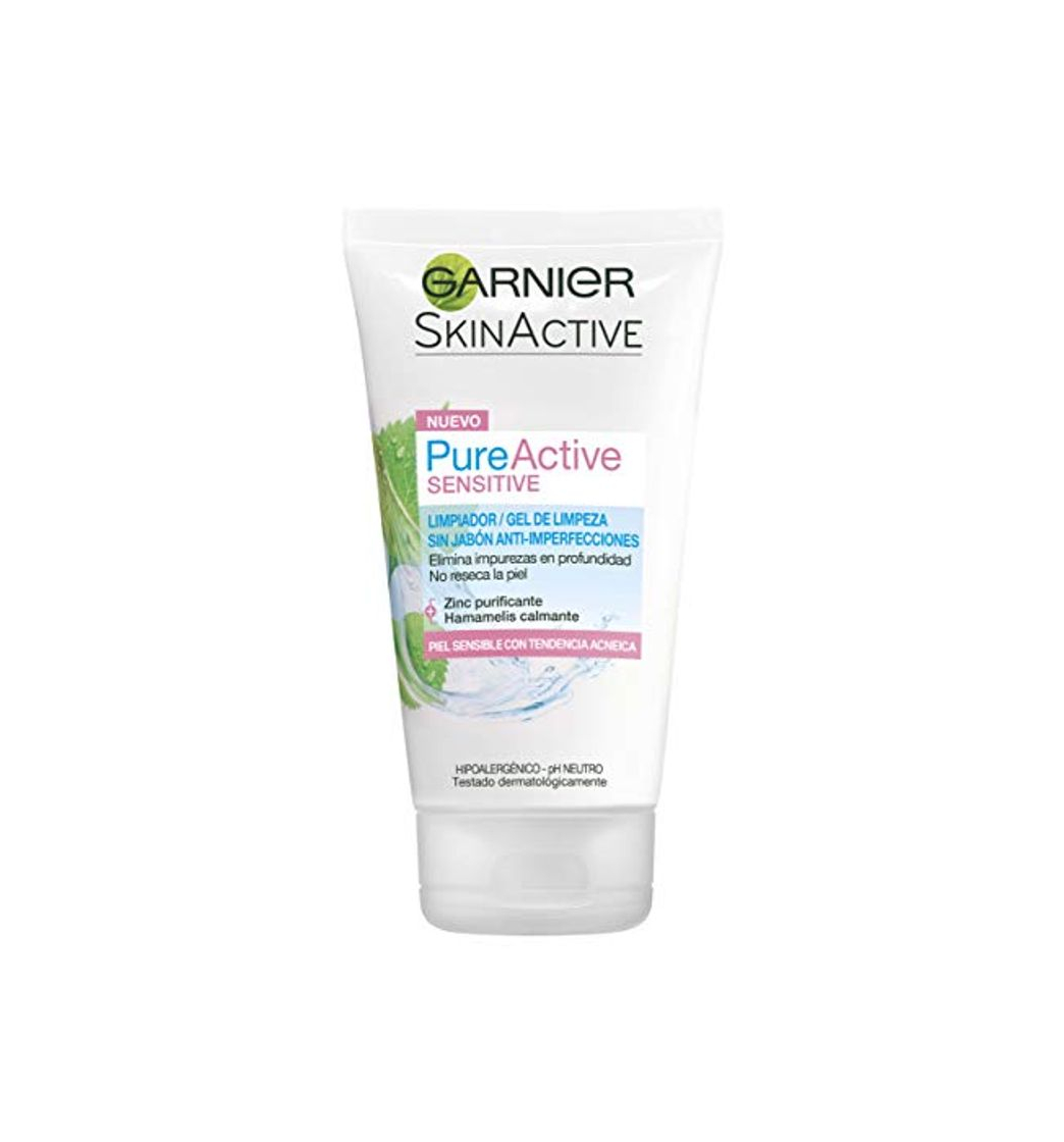 Belleza Garnier Skin Active Pure Active Sensitive Limpiador sin Jabón Anti-Imperfecciones para Pieles