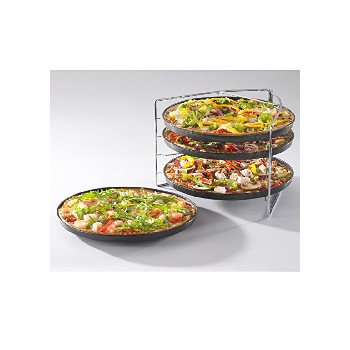 Product Grizzly Juego de bandejas para pizza de 4 unidades y 1 x