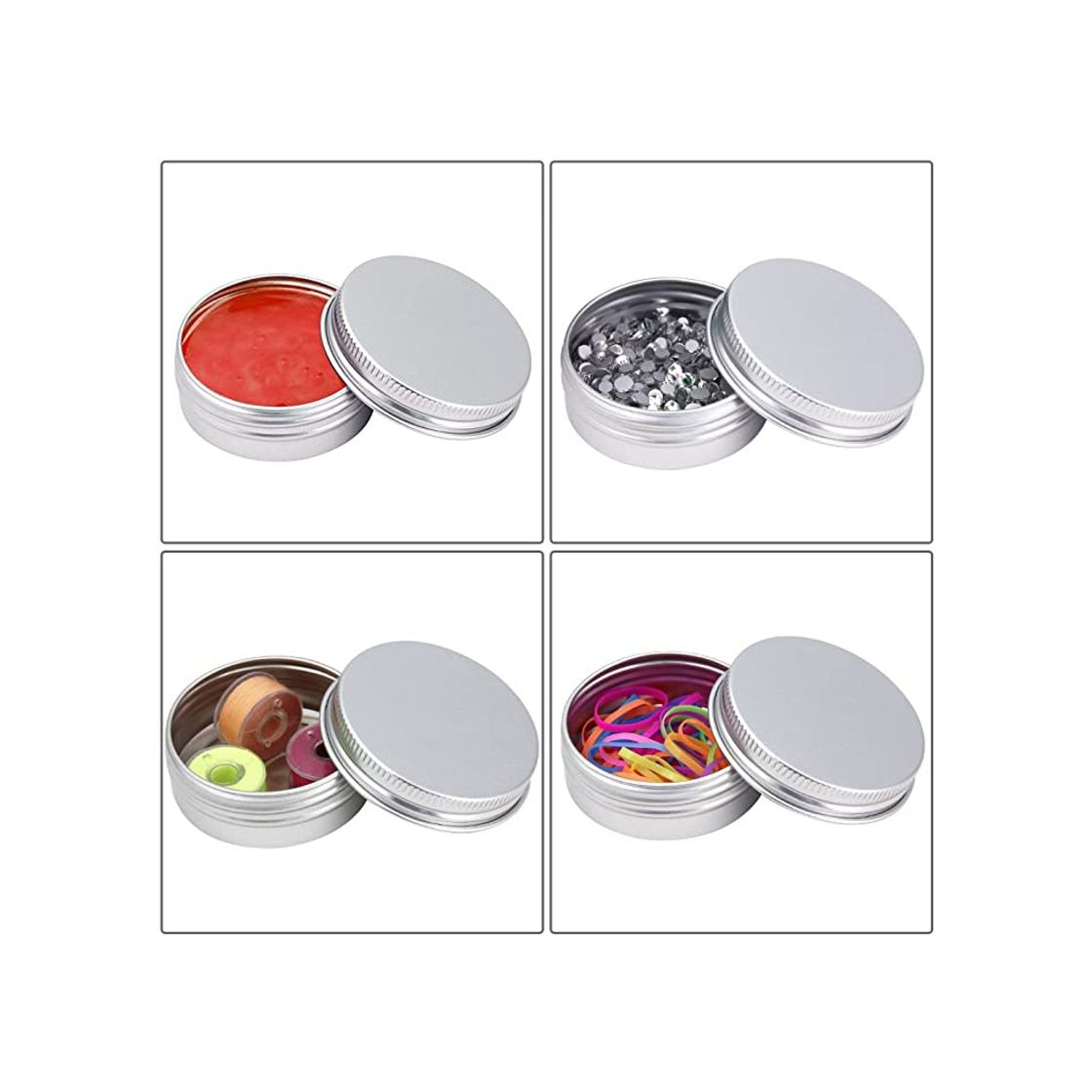 Product Kbnian Latas de Aluminio Vacias 30pcs 30ml, Tarros Cosmetica, Tarros Aluminio Vacíos,