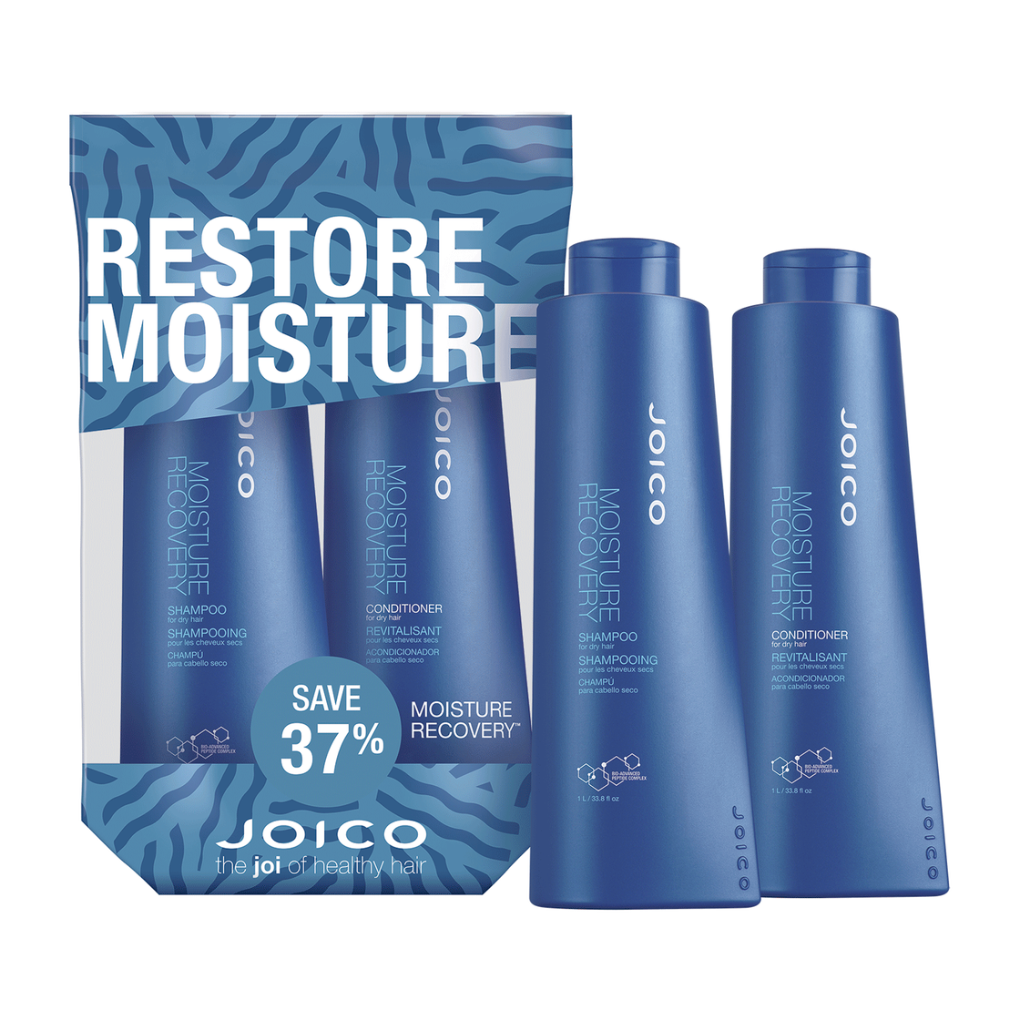 Belleza Joico Moisture Recovery Shampoo & Conditioner Liter Duo Set