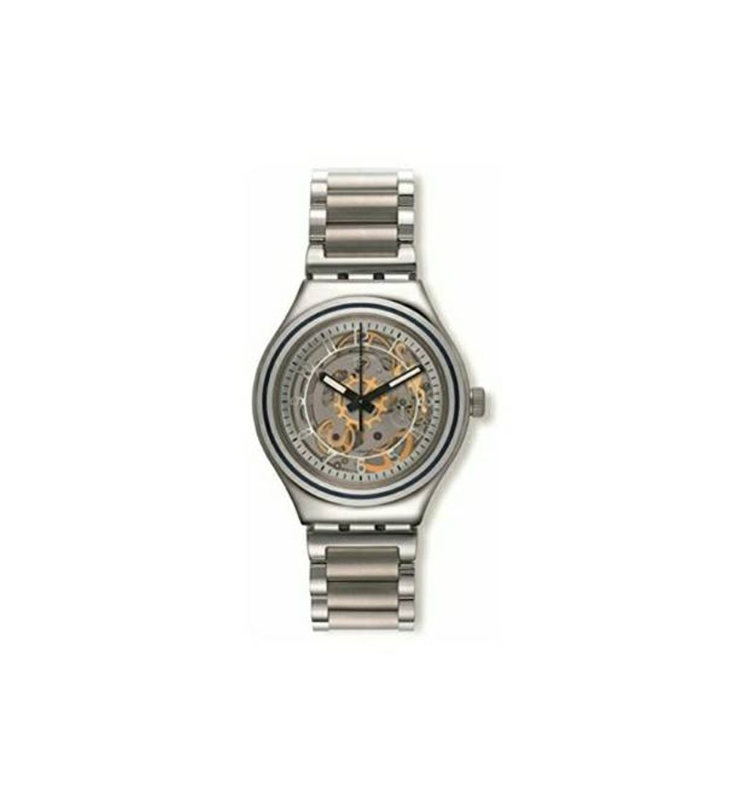 Social Swatch Reloj Analógico Automático Unisex con Correa de Acero Inoxidable – YAS112G