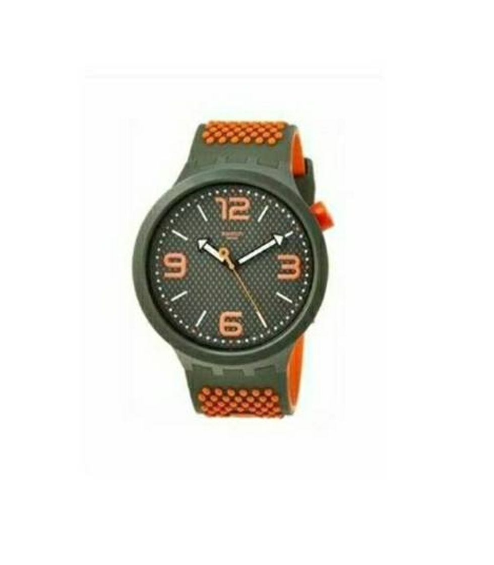 Place Swatch Reloj Analógico para Hombre de Cuarzo con Correa en Silicona SO27M101