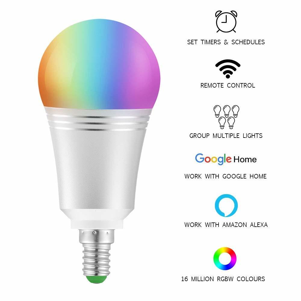 Bombilla Led Inteligente E26 Rgbw Wifi Smart Bulb 7w 600lm