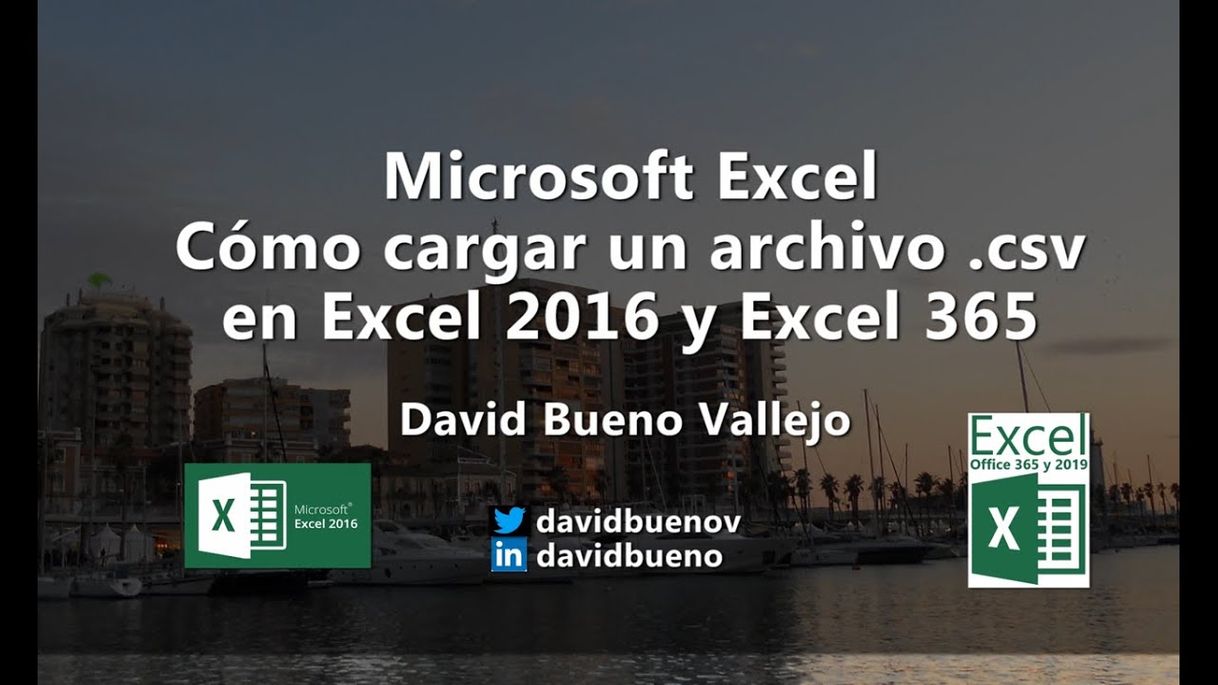 Tutorial Excel. ¿Cómo cargar un archivo .csv en Excel 2016, Excel ...