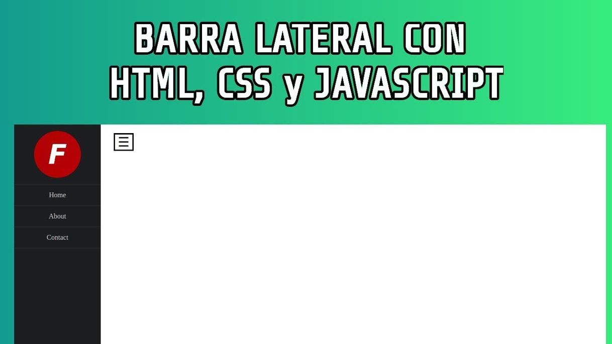 Social CREAR UN MENÚ DE NAVEGACIÓN LATERAL CON CSS - YouTube