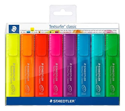 Staedtler Textsurfer classic 364 - Pack de 8 marcadores fluorescentes
