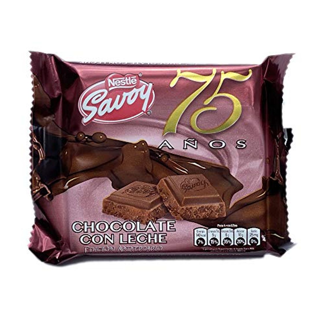 Producto Savoy Carré Milk Chocolate 1 Count 100 g each