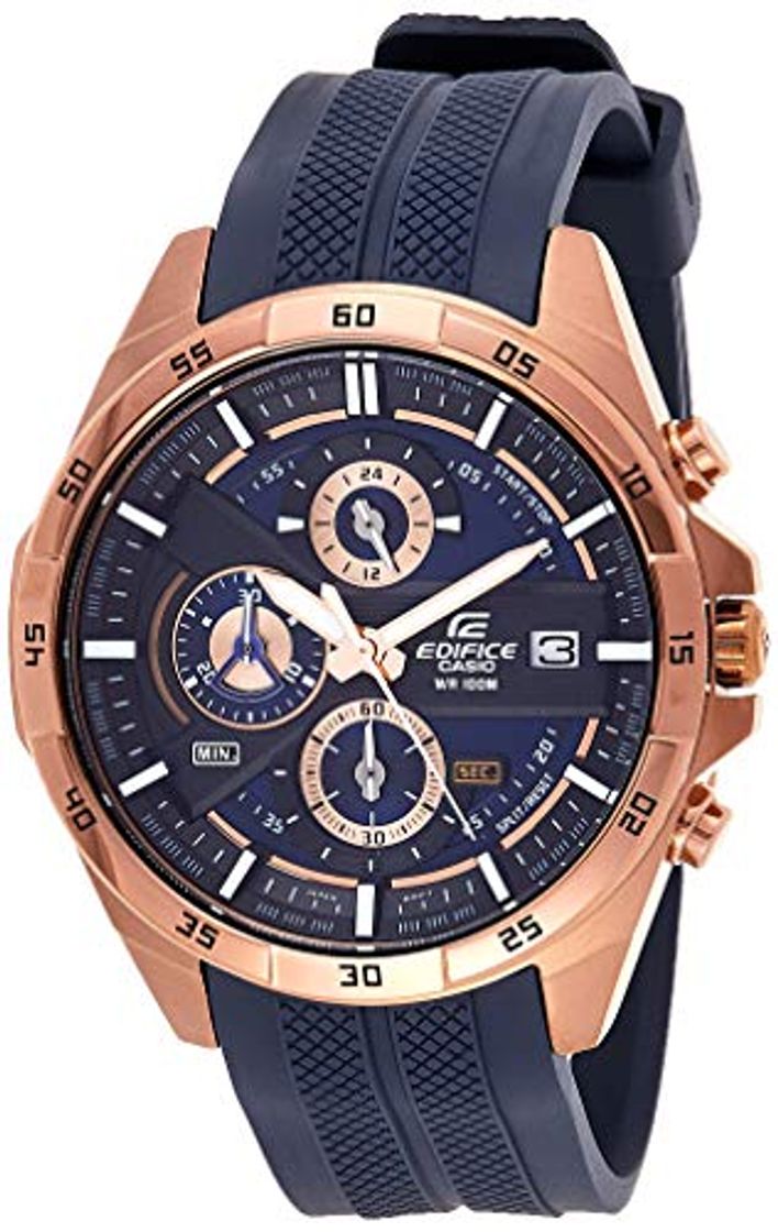 Moda Casio EDIFICE Reloj en caja sólida de acero inoxidable