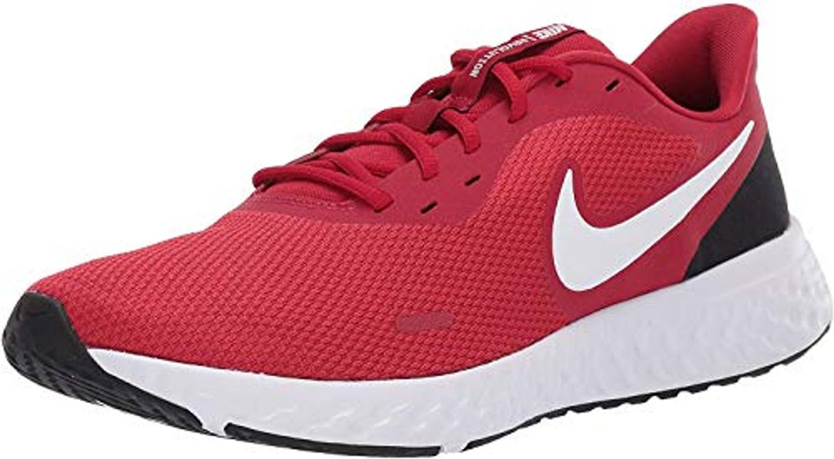 Fashion Nike Revolution 5, Zapatillas de Atletismo para Hombre, Rojo/Blanco