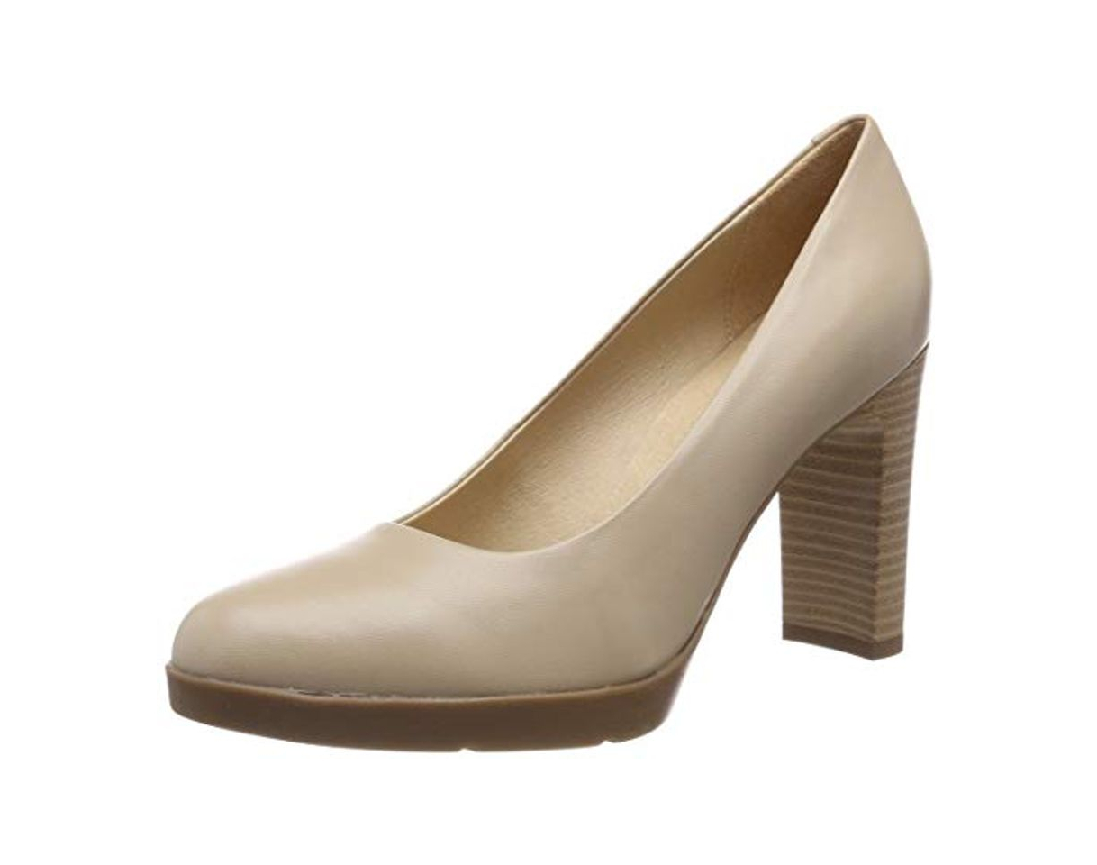 Fashion Geox D Annya High A, Zapatos de Tacón para Mujer, Beige