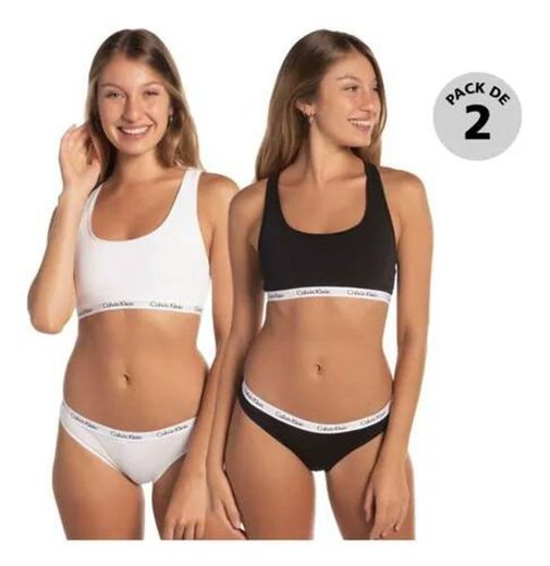 Pack 2 Bikini Calvin Klein Mujer Multicolor Qd1646o

