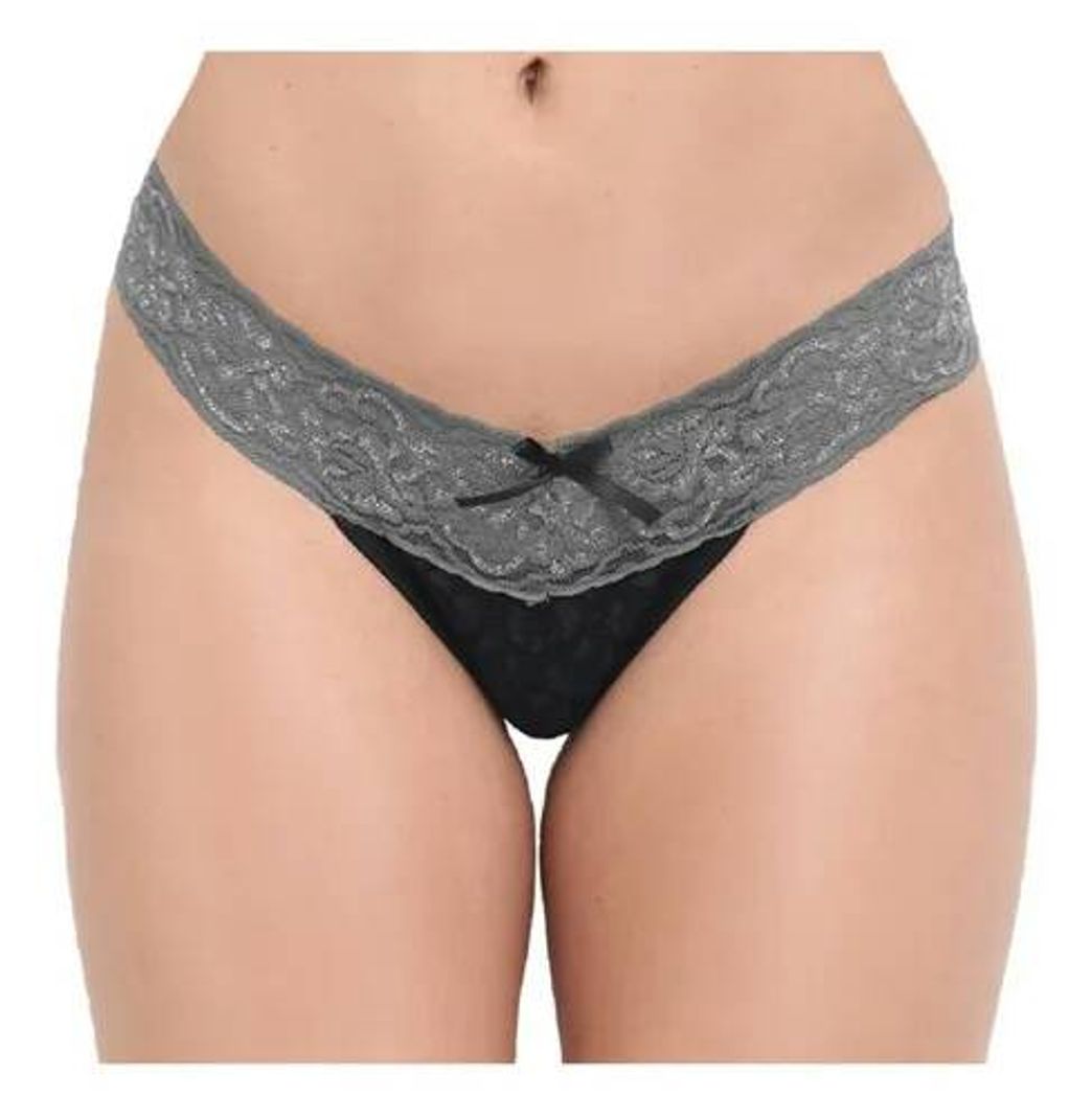 Social Tanga Encaje Y Licra Muy Bonita, Ajuste Perfecto Fbt11-b

