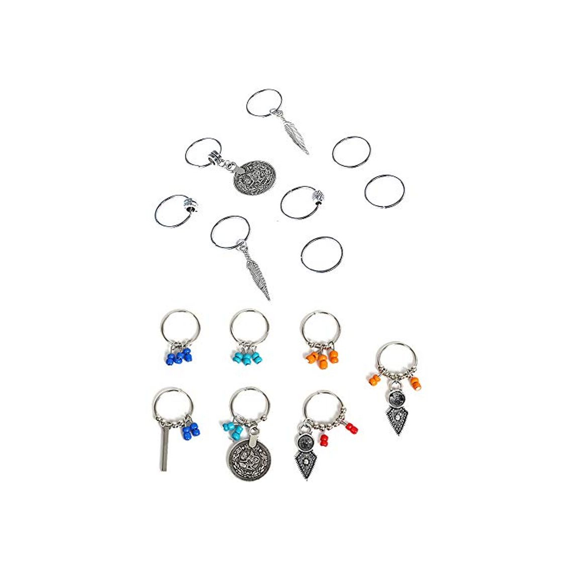 Productos Limeo Anillos de Pelo Aros Clips Anillos de Pelo Trenzado Colgante de