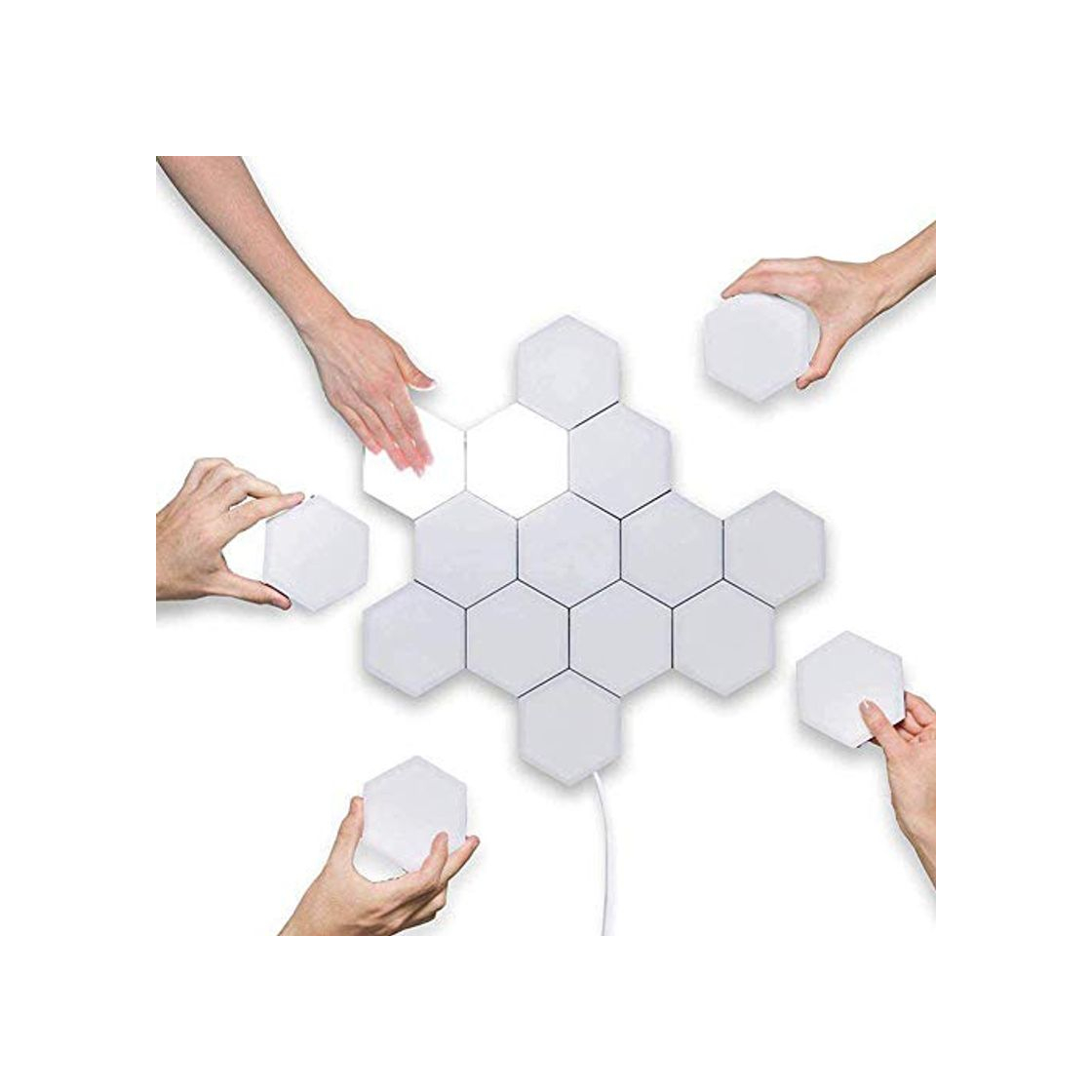 Product Wan&ya Lámpara de Pared Hexagonal DIY Luz cuántica Conjunto de geometría Creativa