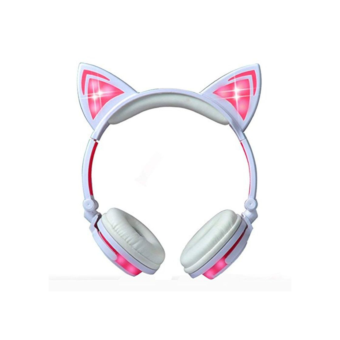 Producto Auriculares de Oído de Gato con la Luz del LED y MicrÓFono,Plegable