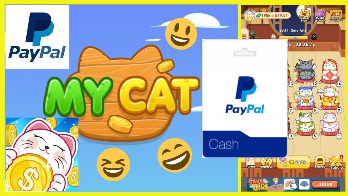 Moda Juega con tus gatitos y gana dinero extra gratis paypal