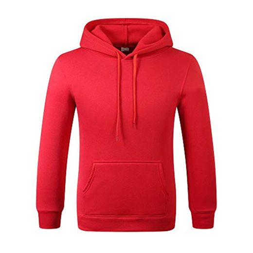NOBRAND Suéter deportivo con capucha para hombre Rojo rosso M