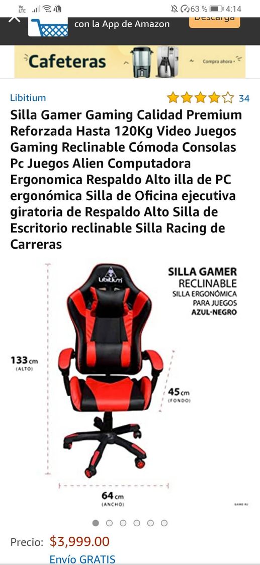 Moda Silla gamer barata 