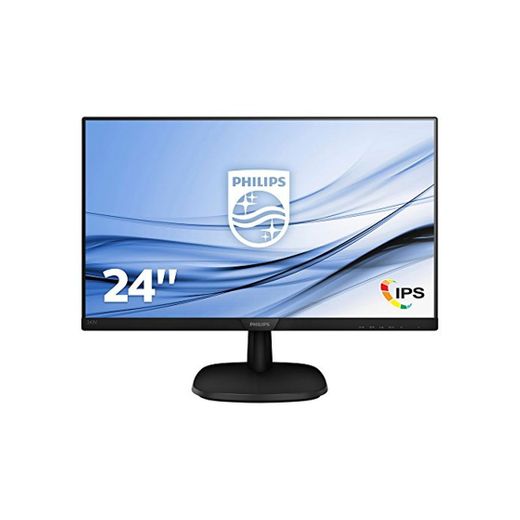 Philips 243V7QDSB/00 - Monitor IPS de 24" (Full HD, 1920x1080, Sin bordes,