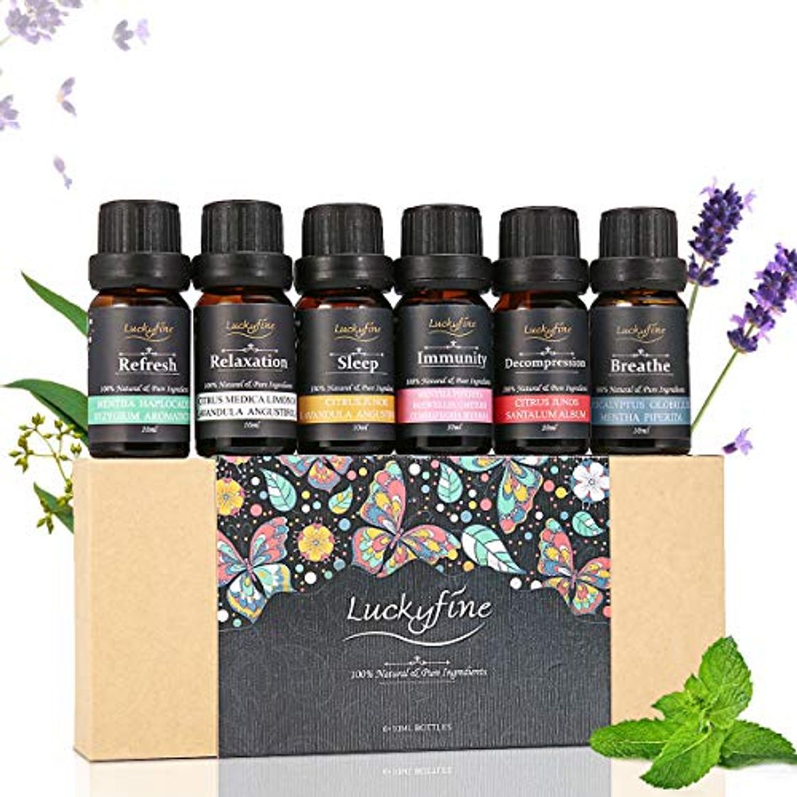 Belleza Luckyfine Aceites Esenciales para Humidificador