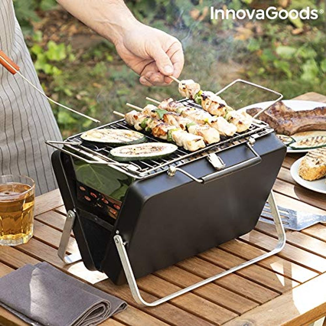 Product InnovaGoods Maletín Barbacoa de Carbón Portátil y Plegable Handy·Q - Picnic