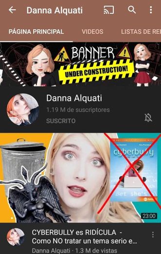 Canal de youtube de Danna Alquati