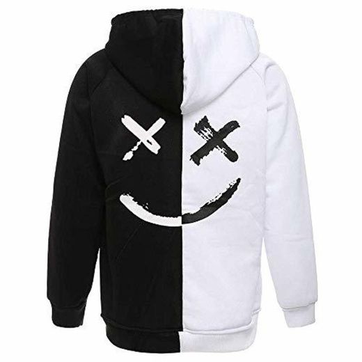 Overdose Sudadera Hombres Patchwork Slim Fit Hoodie OtoñO Moda Outwear Nueva Blusa