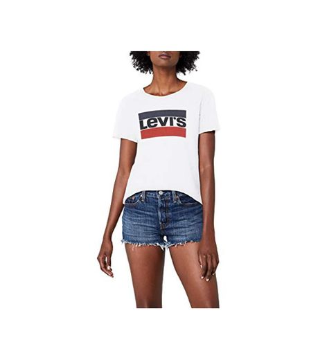 Levi's The Perfect Tee, Camiseta para Mujer, Blanco